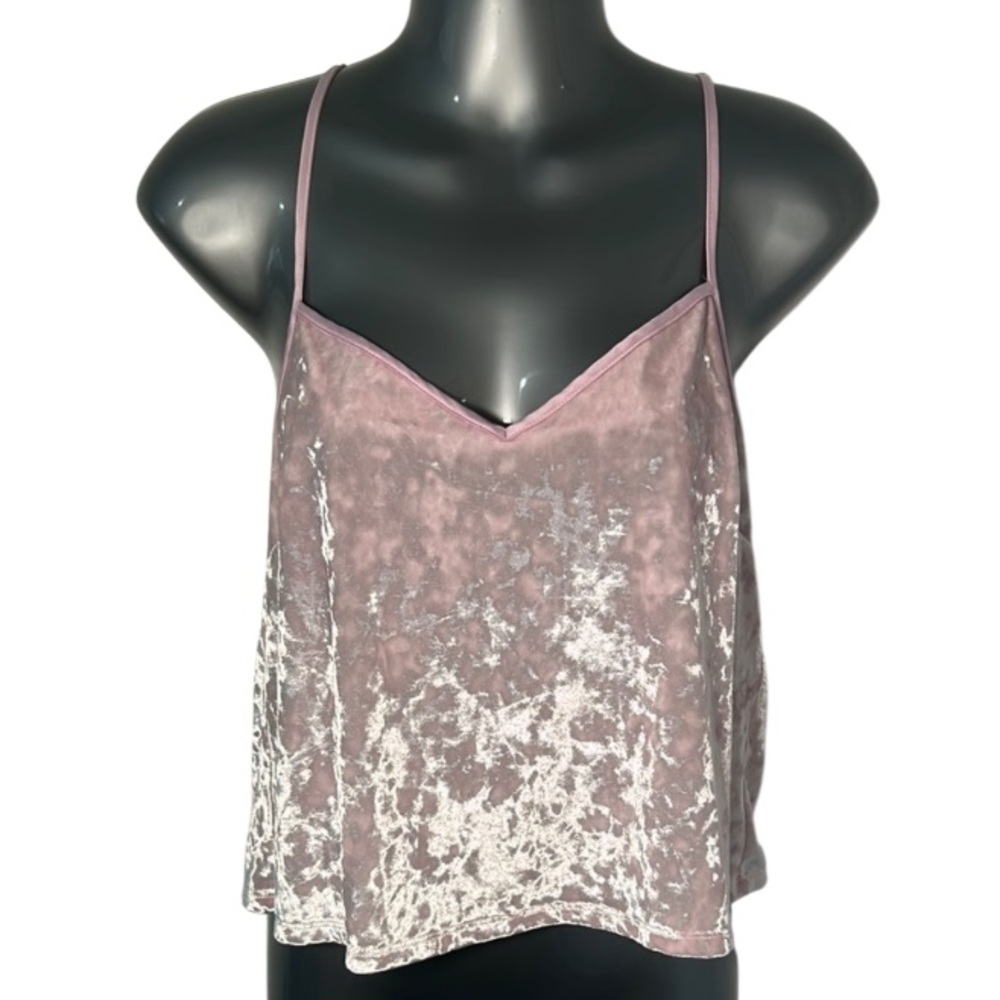 Victoria's Secret Pink Velvet Camisole Spaghetti Strap Top Medium
